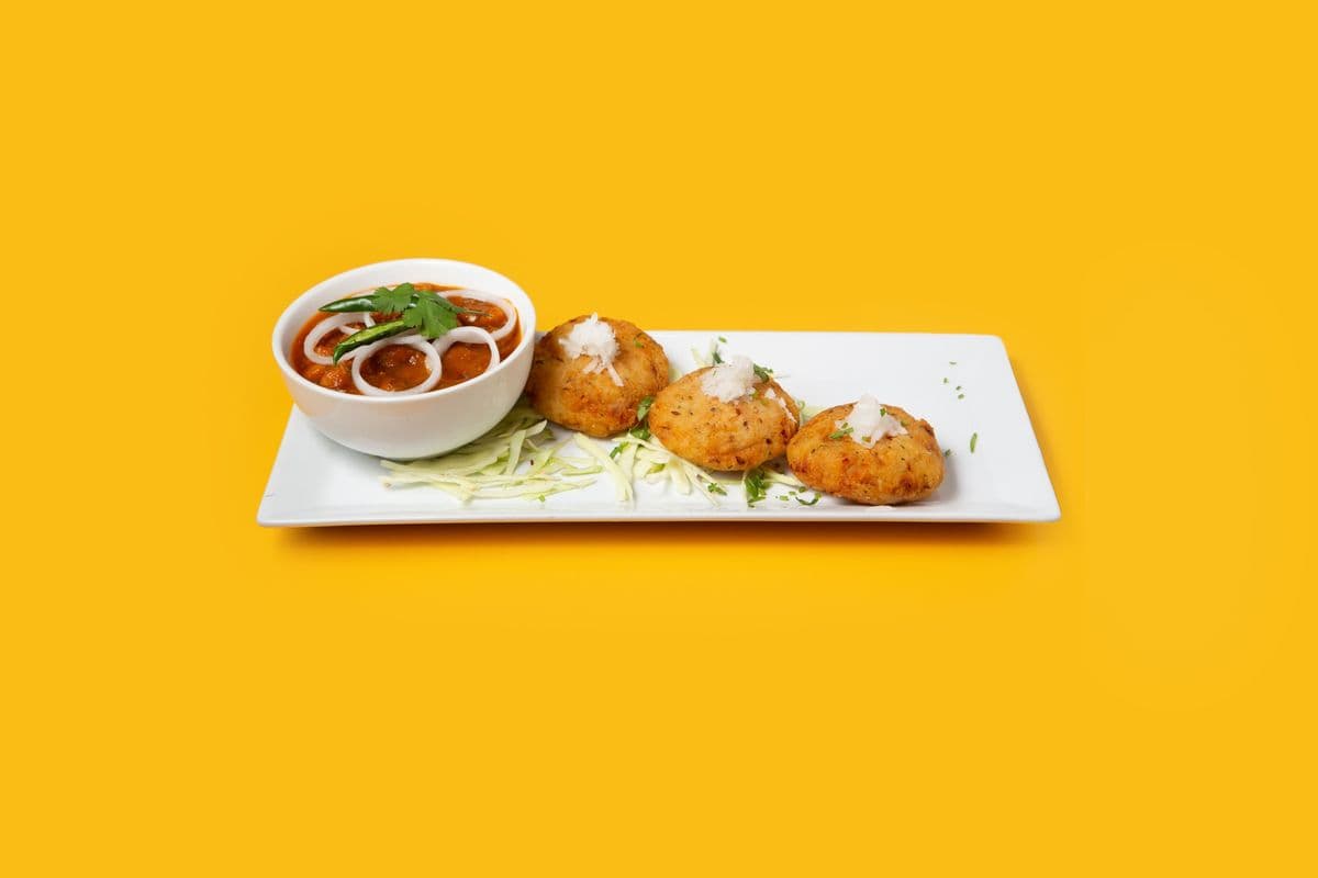 Aloo Tikki Chaat (2pcs)