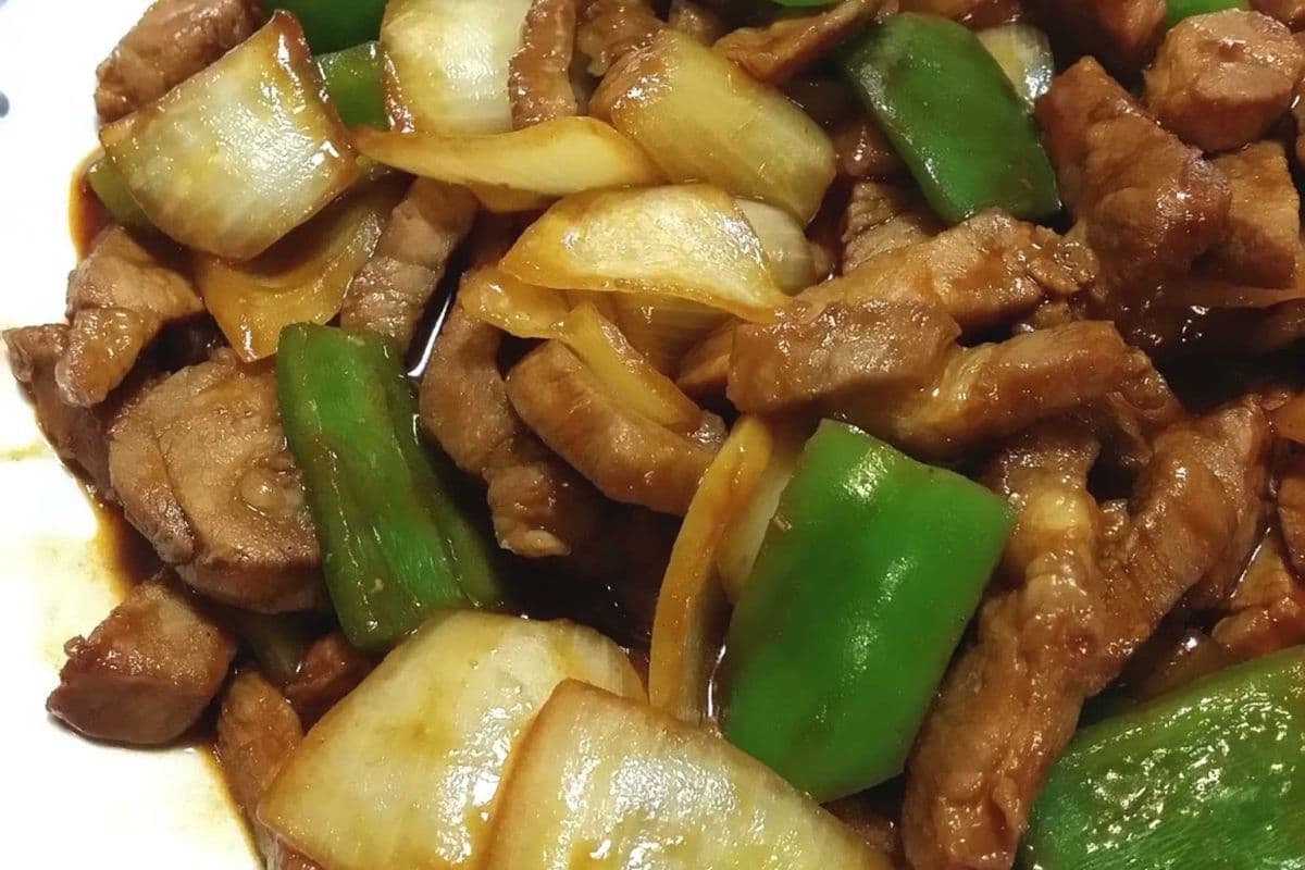 SFP4. Stir fry pork with pepper 青椒肉片
