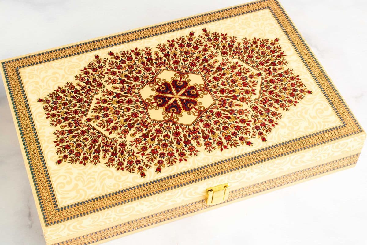 Yellow Snow Flake Rectangle - Dry Fruit Box