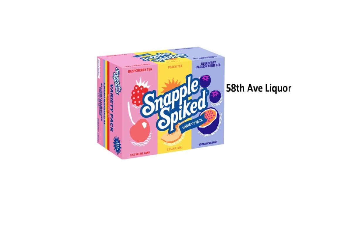 SNAPPLE SPIKED VARIETY PACK CANS (1 x 12x341ML)