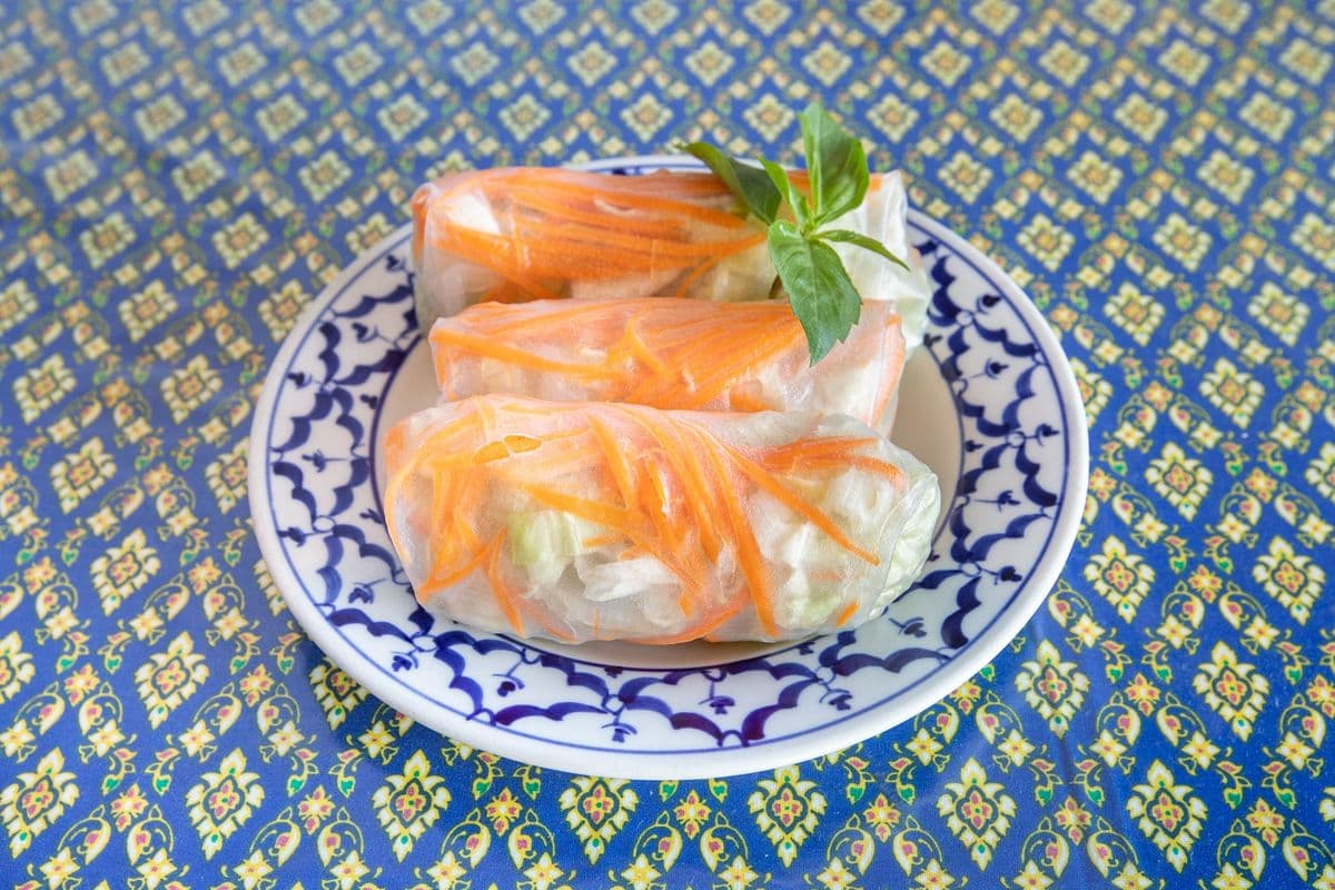 (#37).Fresh Vegetable Rice Roll (3 pcs)