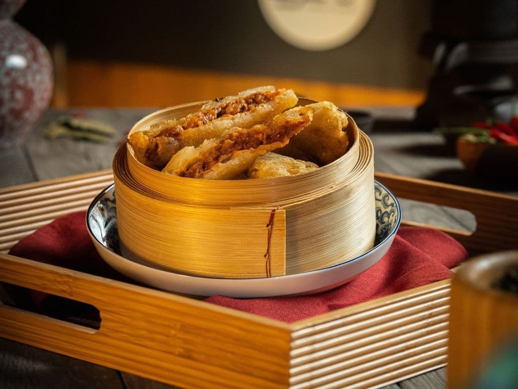 Tofu skin Roll with Char Siu/367