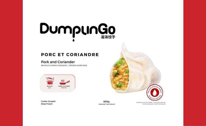 Pork & Coriander Frozen Dumplings(800g) / Porc & Coriandre Dumpling Congelée(800g)/