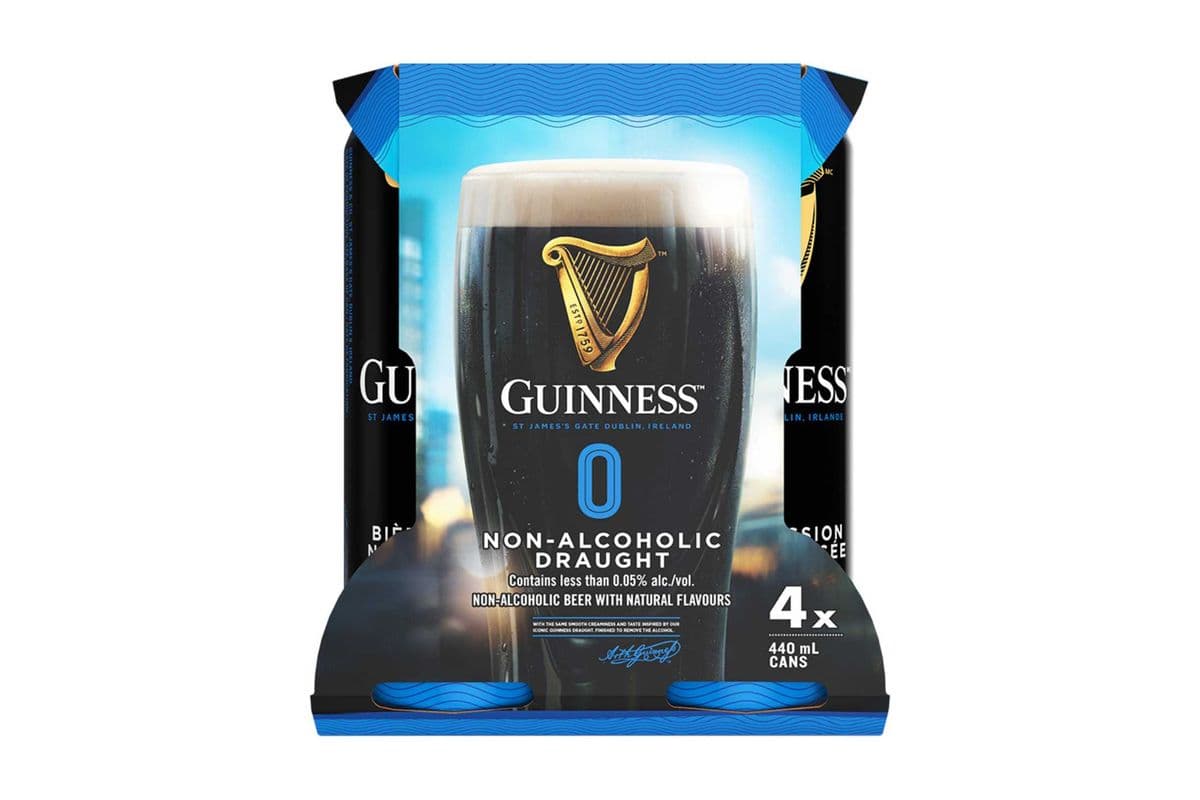 Guinness Zero Non Alcoholic Draught (4 Cans) (4 x 473ml)
