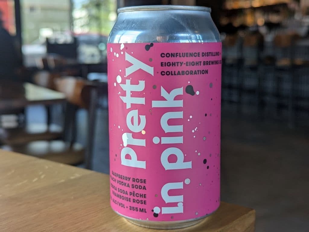 Pretty in Pink Vodka Soda, Eighty Eight 355ml 5.0% abv