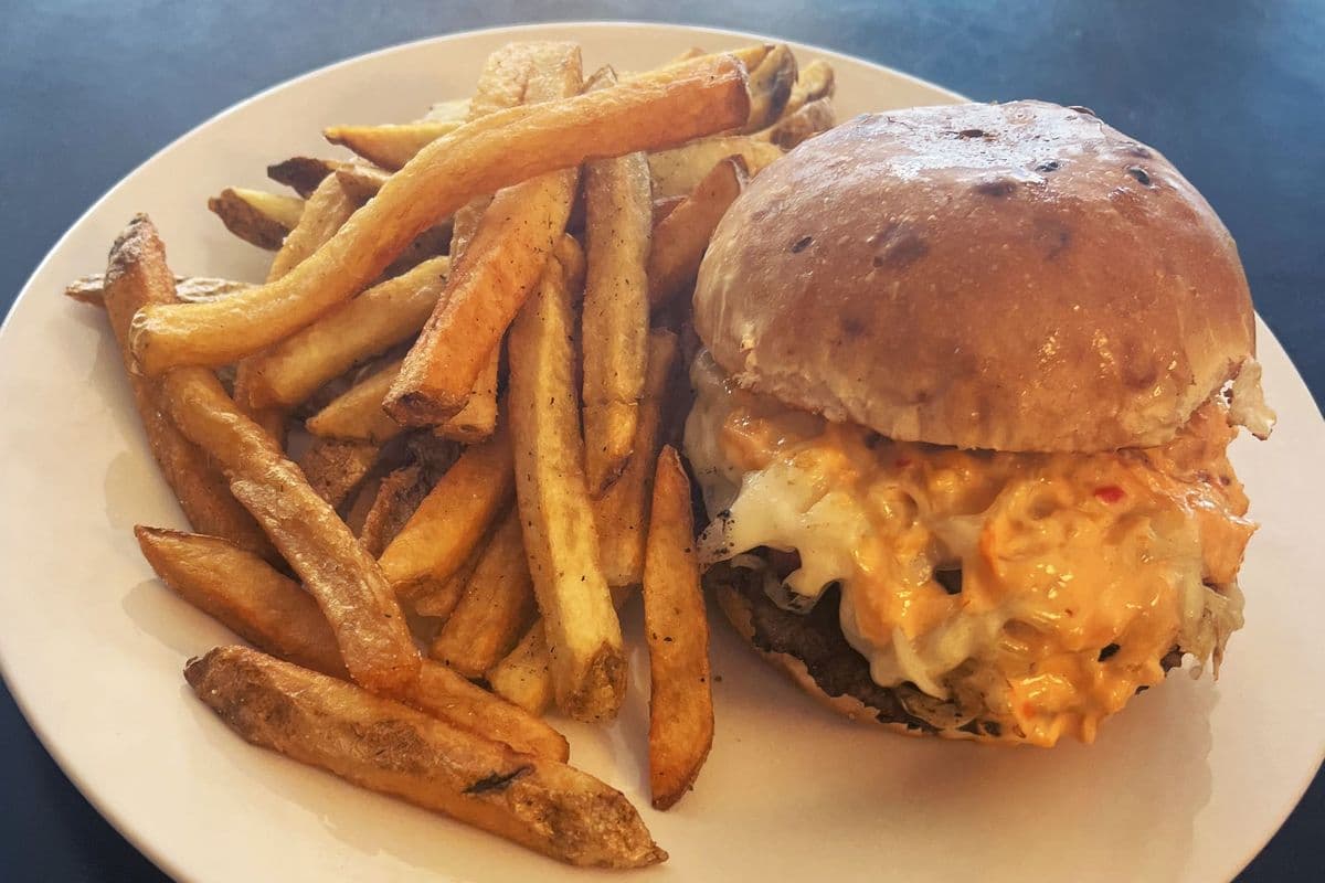 Reuben Burger and Fries