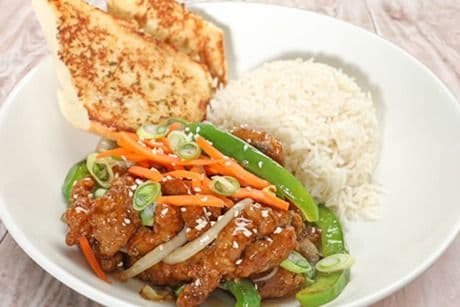 Ginger Beef Rice Bowl