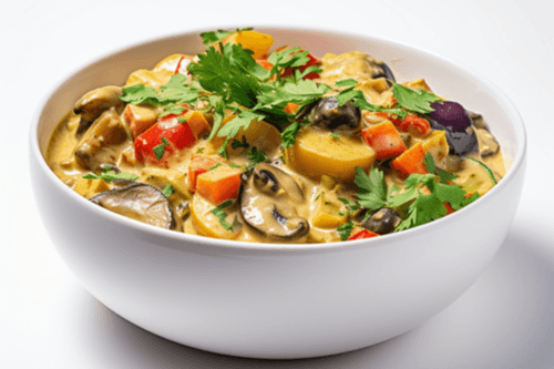 Légumes Korma / Veggie Korma (Au yogourt et noir /Yogurt and Nuts)