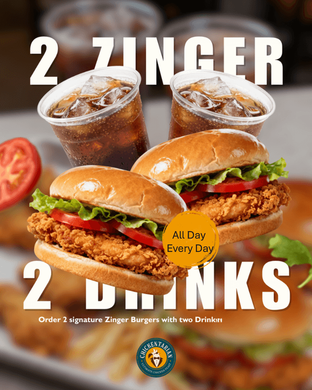2 Zinger Burger Meal