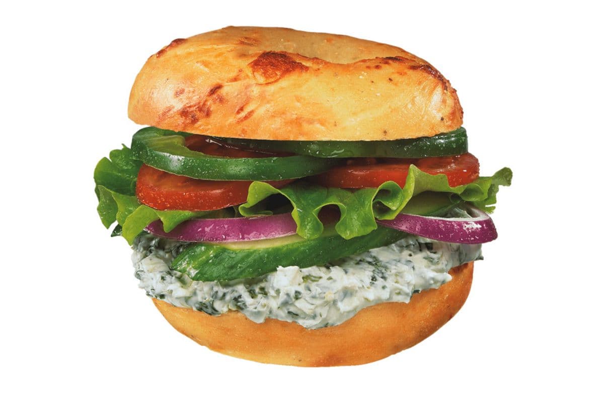 Vegetarian Sandwich with Cream Cheese Spread