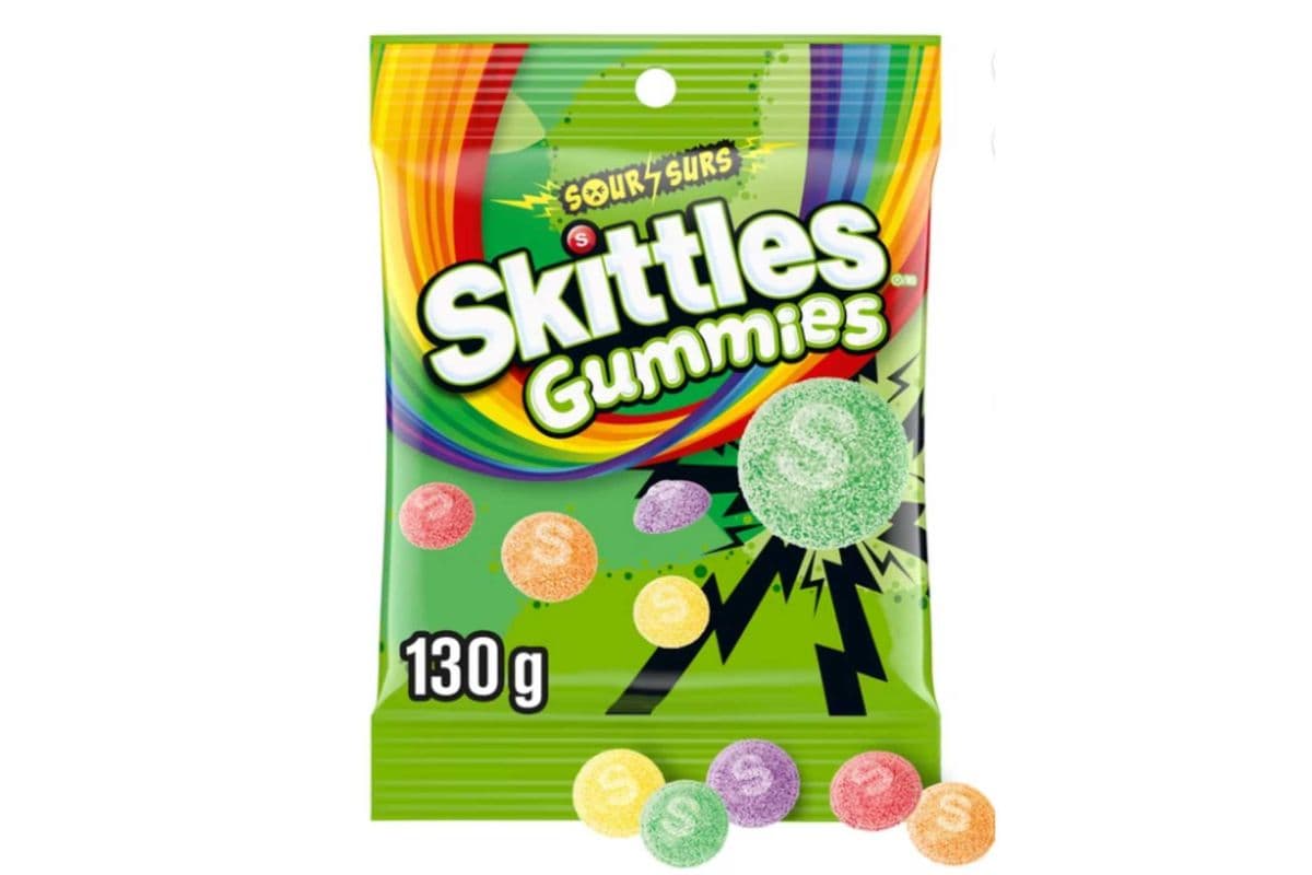 SKITTLES Sour Gummies Chewy Candy, 130g (130g)