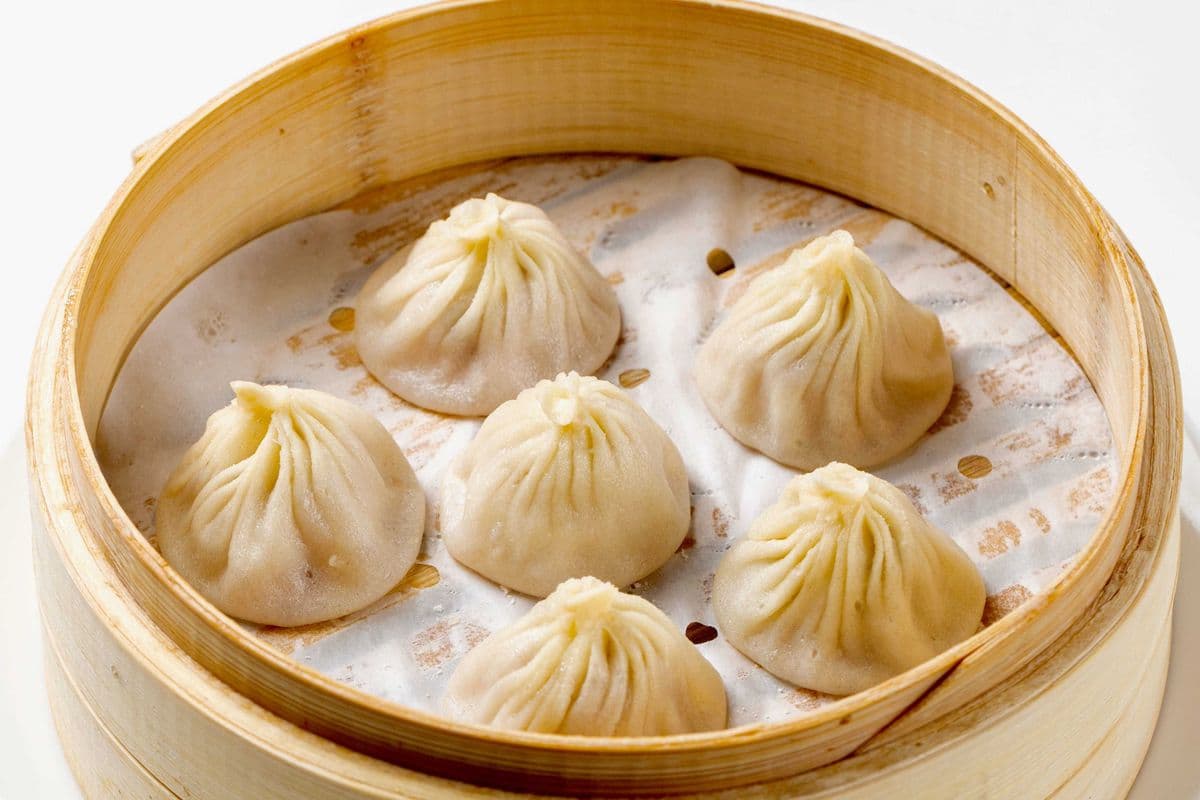 001. Soup Filled Pork Dumplings - Xiao Long Bao (6 pcs)