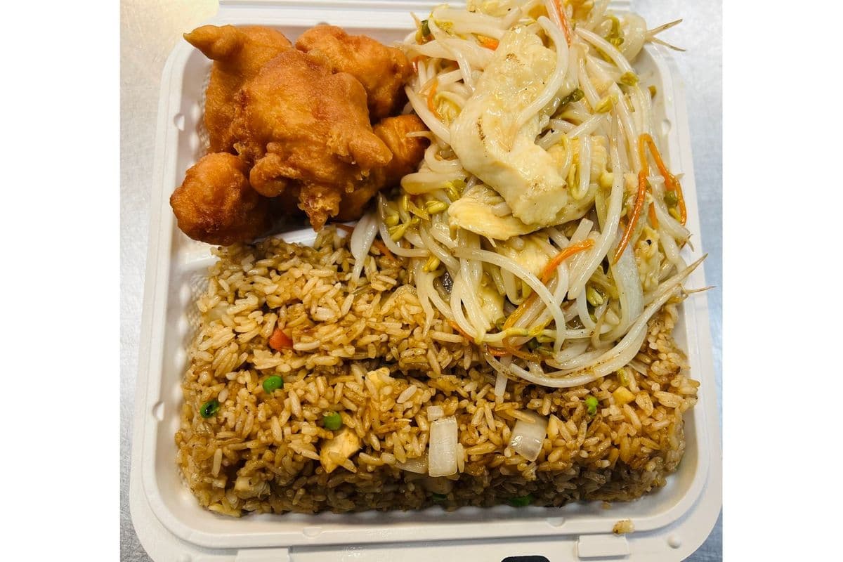 C1. vegetables spring roll, sweet and sour chicken, chicken chop suey