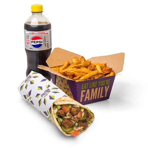 Chimi-Tahini Steak Wrap Combo