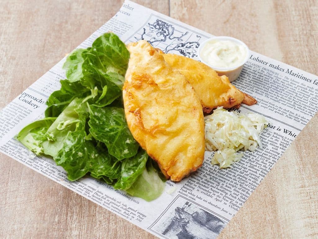 2 piece Halibut & Caesar salad