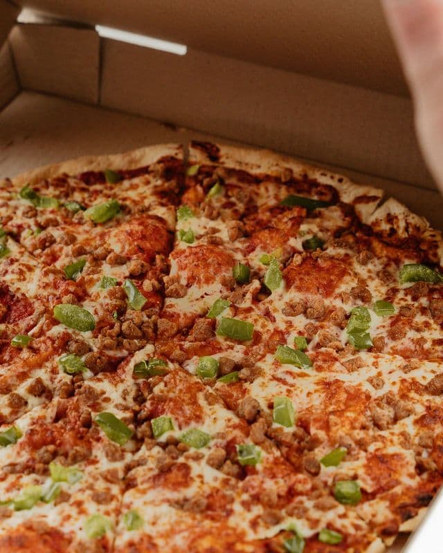 Pepperoni, Bacon & Sausage Pizza 