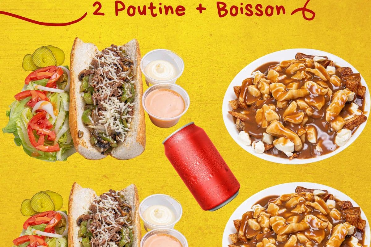 2 Sous-Marins + 2 Poutine + Boisson