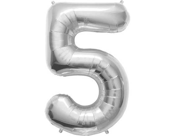34" Silver Foil Balloon #5