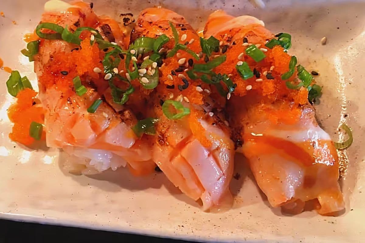 Salmon Belly Aburi Sushi