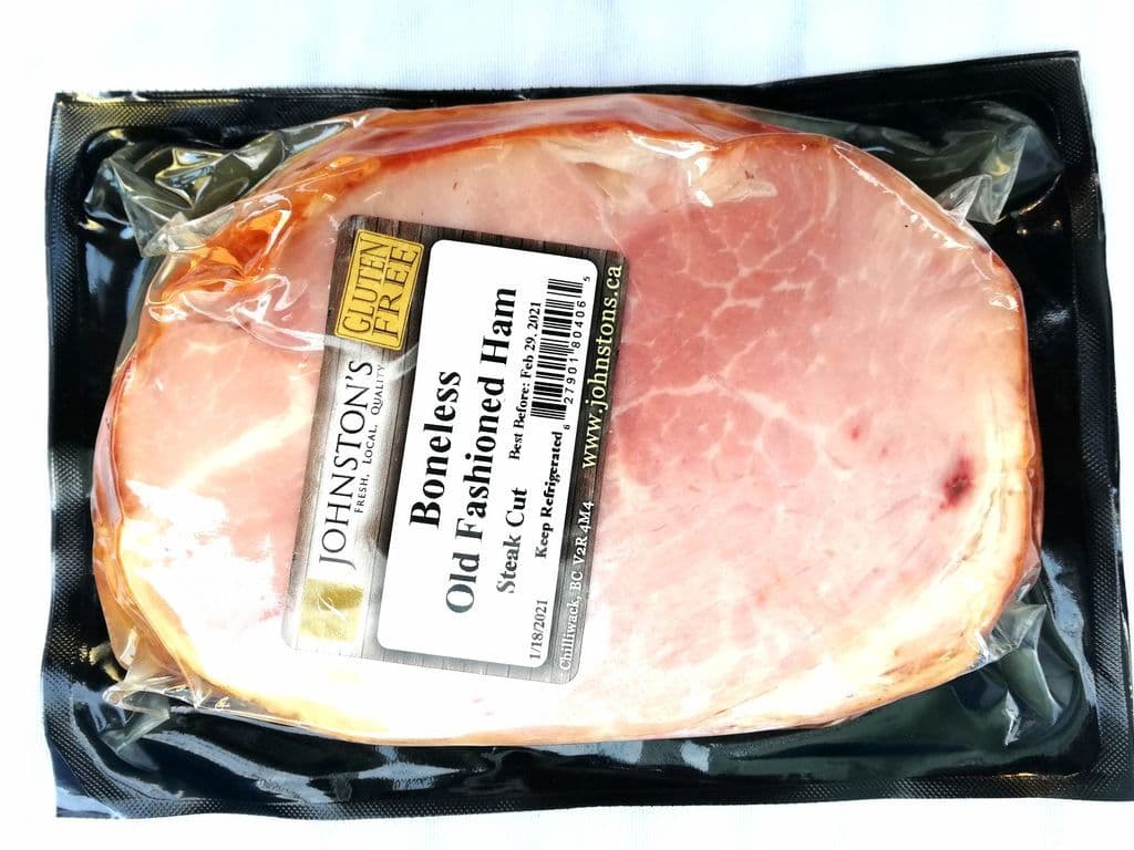 JOHNSTON'S BONELESS OLD FASHIONED HAM STEAK CUT