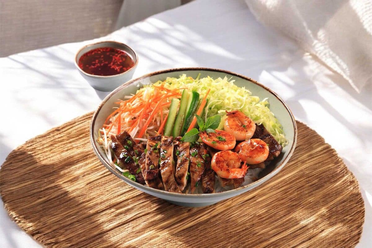 17B. Char-grilled 2 Protein with Vermicelli