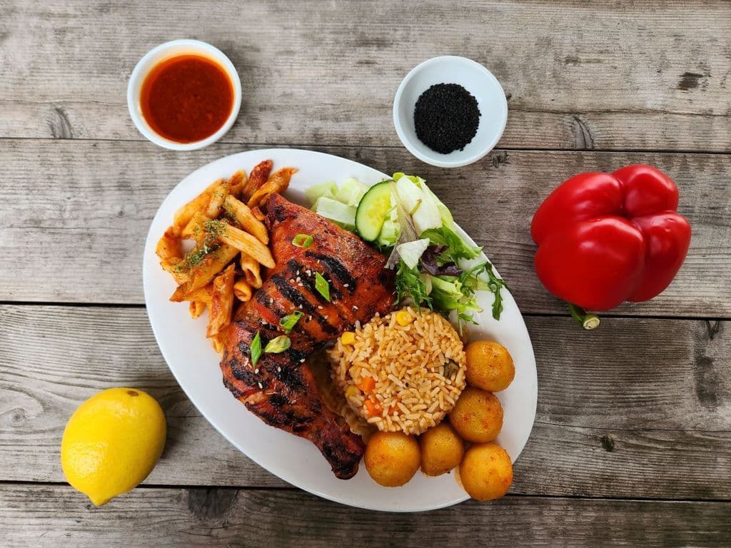KOREAN Spicy BBQ Qtr Chicken Dinner ( BBQ, Halal)