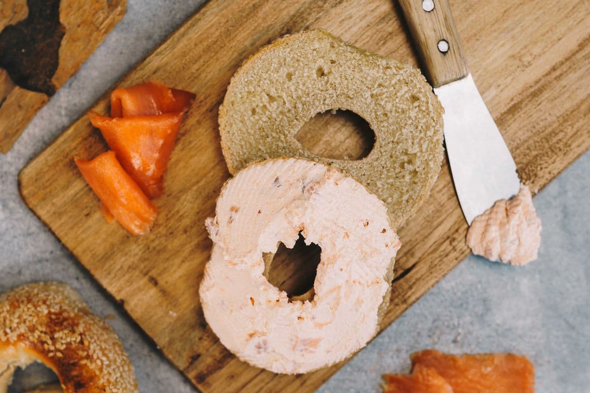 Bagel with Salmon Spread