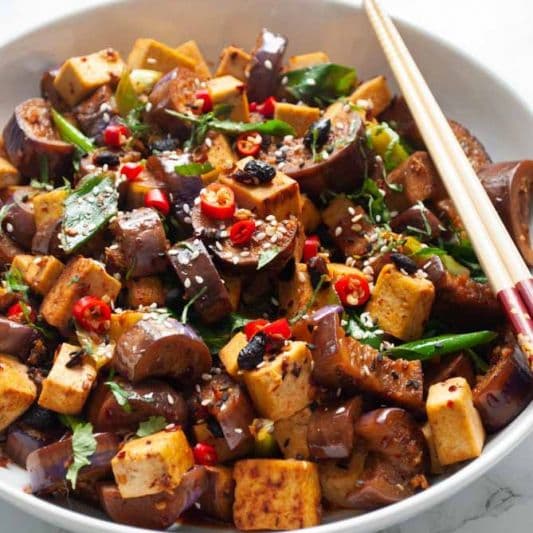 I3. Tofu and Eggplant in Chili and Garlic Sauce