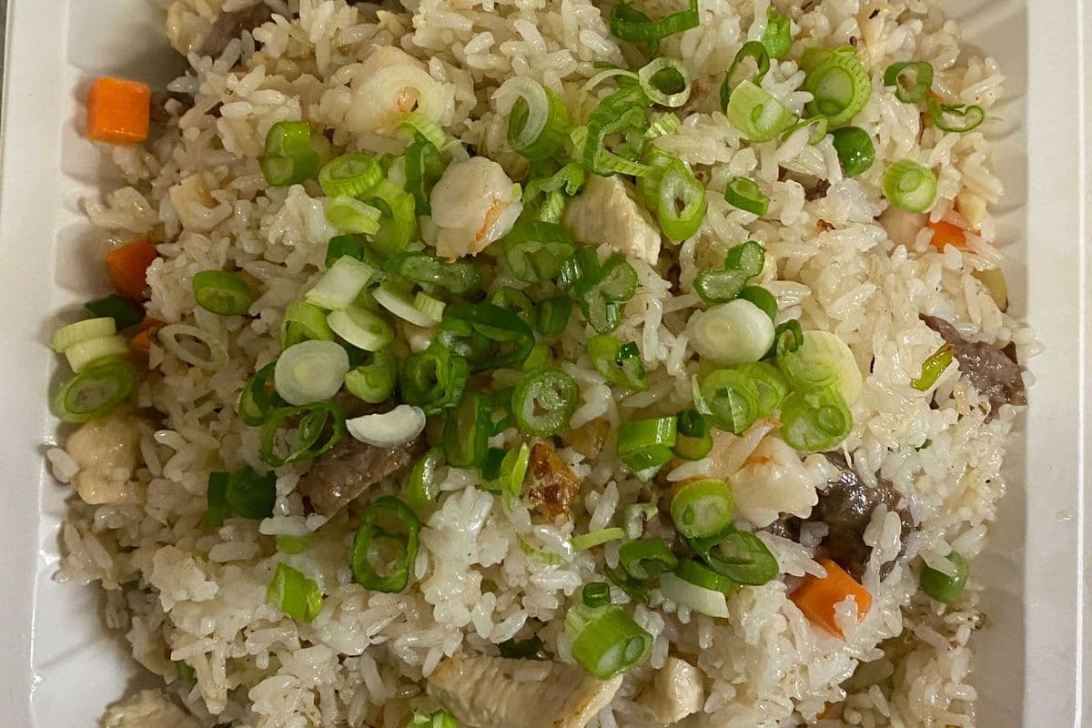 H3. House Fried Rice (Chicken, Shrimp & Beef)