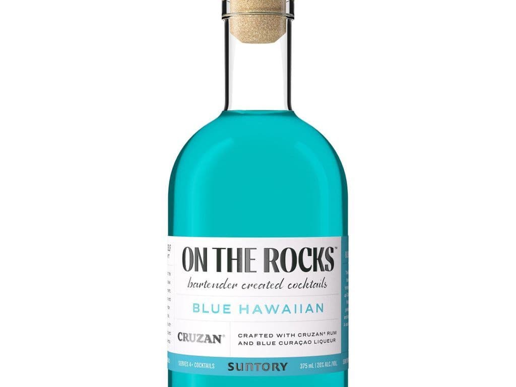 On the Rocks Blue Hawaiian Cocktail