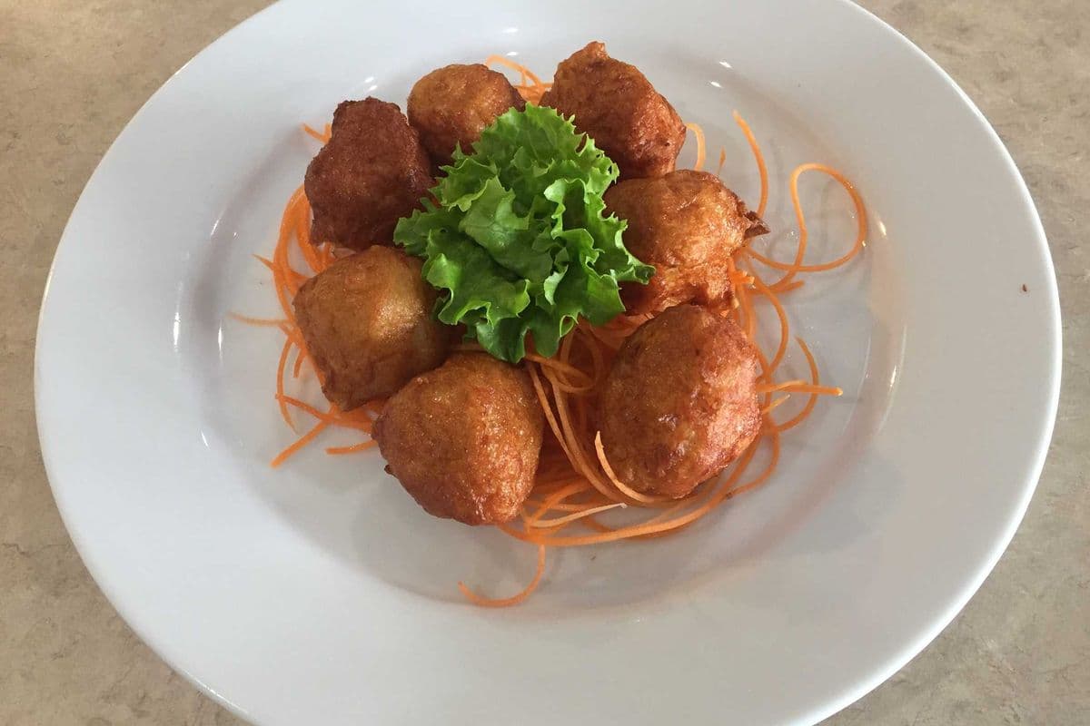 A19. Deep-fried squid balls.
