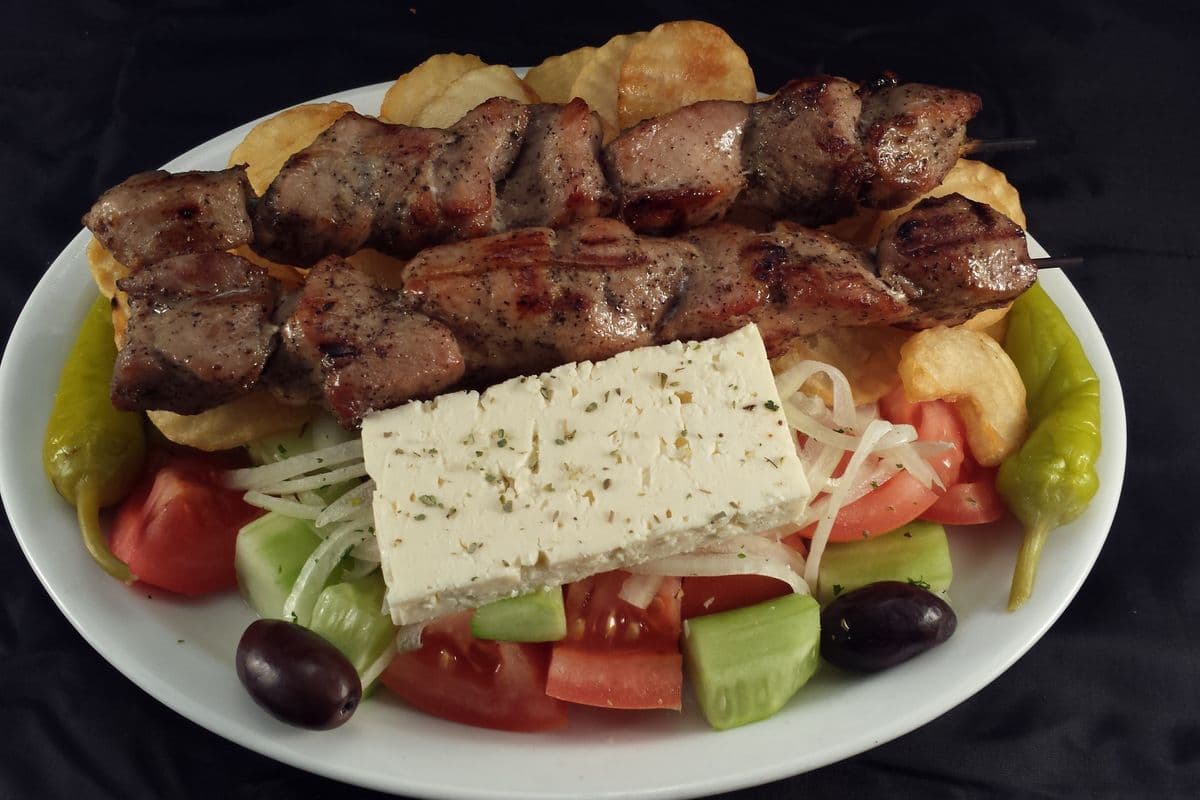 Brochettes de porc Souvlaki (2 mcx) / Pork Souvlaki Skewer (2 pcs)