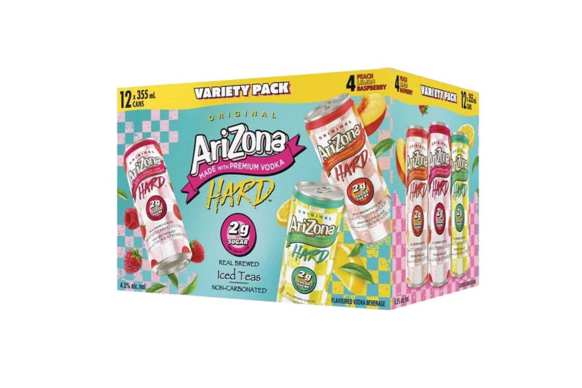 Arizona Hard 2g Sugar Variety Pack (12 x 355ml)
