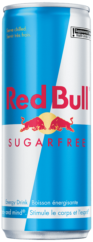 Red Bull Boisson Énergisante Pas Sucre 250mL / Red Bull Energy Drink Sugar Free 250mL