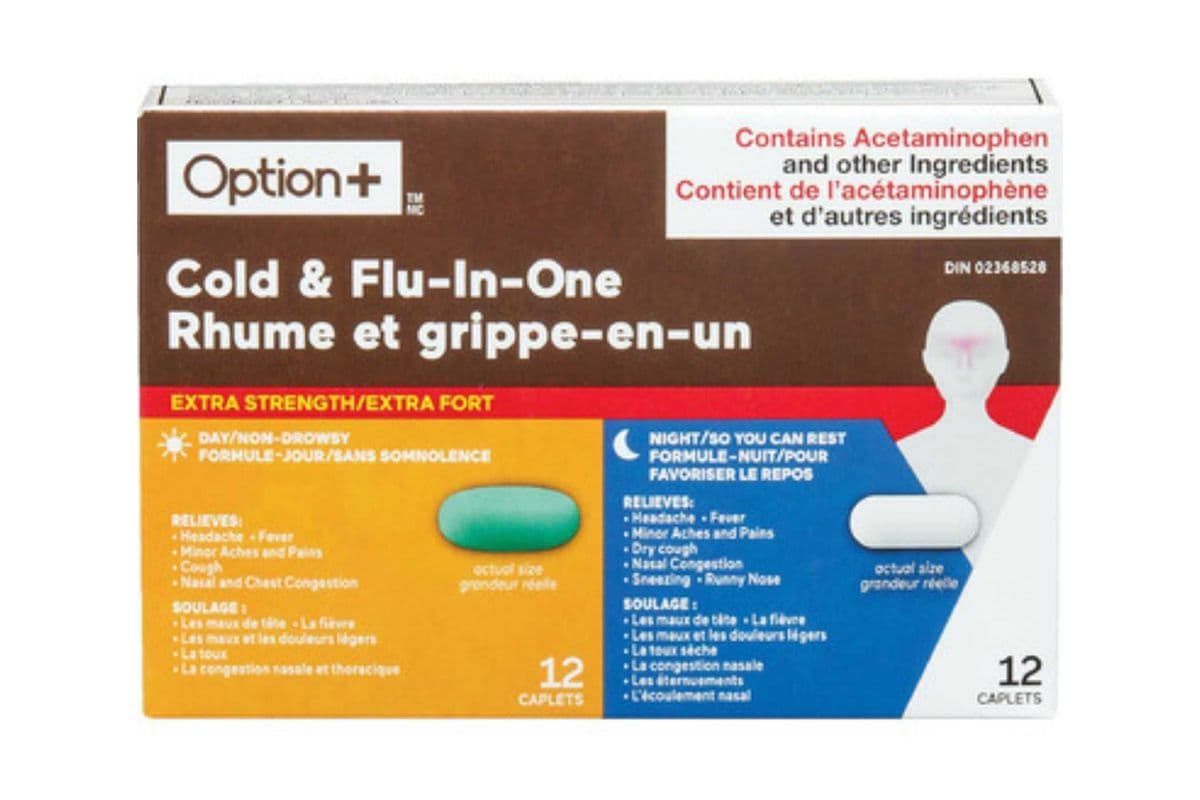 Option+ Cold & Flu in One (12 Daytime, 12 Nighttime Caps) (24 cplts)