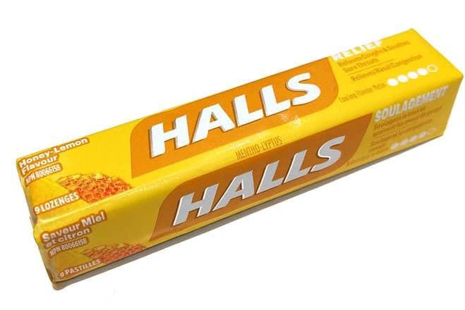 Halls Citron 9 Pastilles / Halls Lemon 9 Lozenges