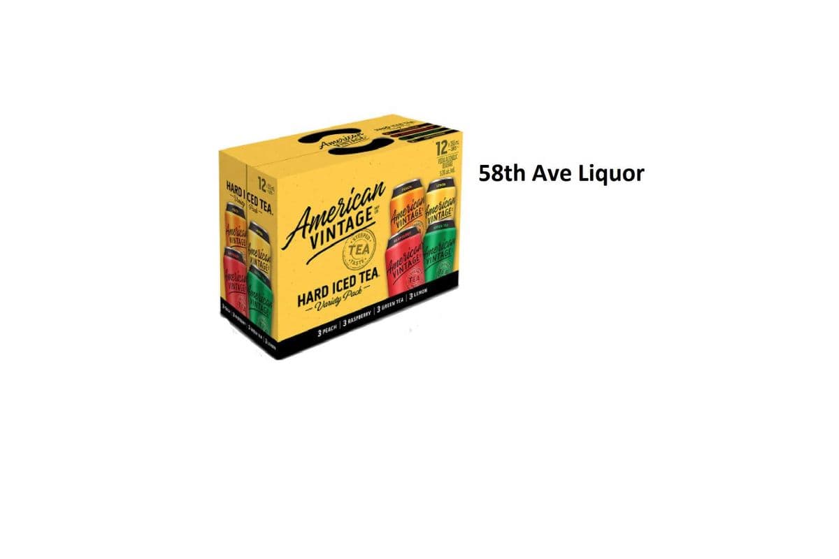 AMERICAN VINTAGE ICED TEA MIXER PACK CANS (1 x 12x355ML)