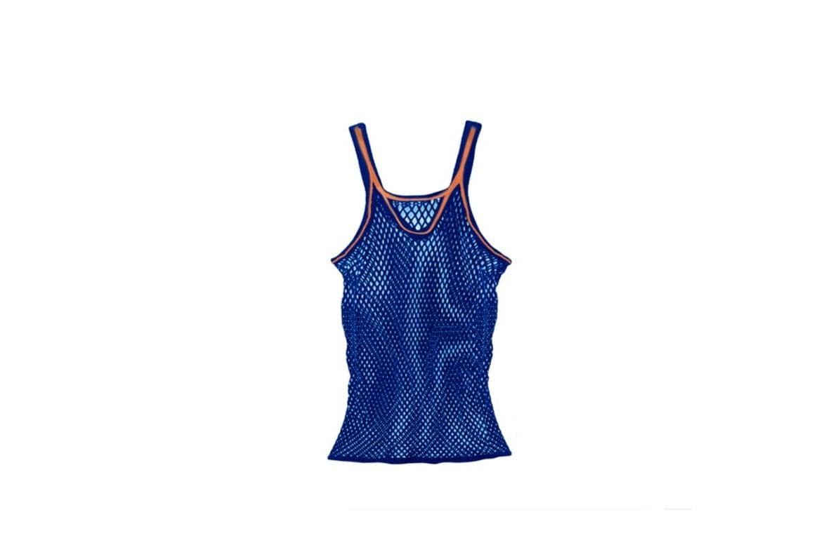 Mesh Marina Blue and Mustard