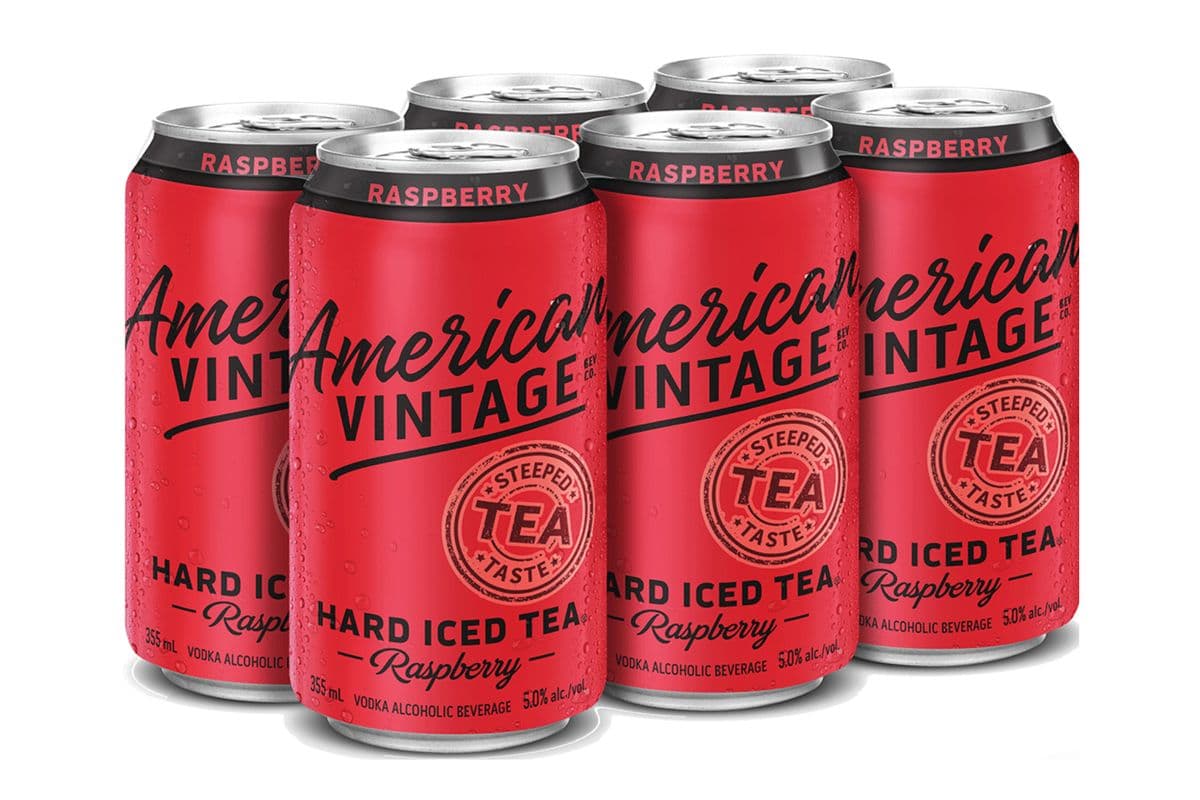 American Vintage Hard Iced Tea Raspberry (6 Cans) (1 x 355ML)