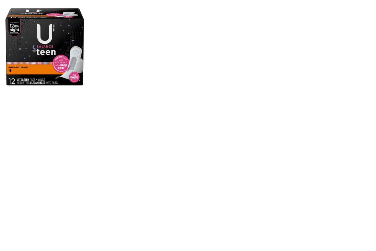 U By Kotex Overnight Pads 12 EA