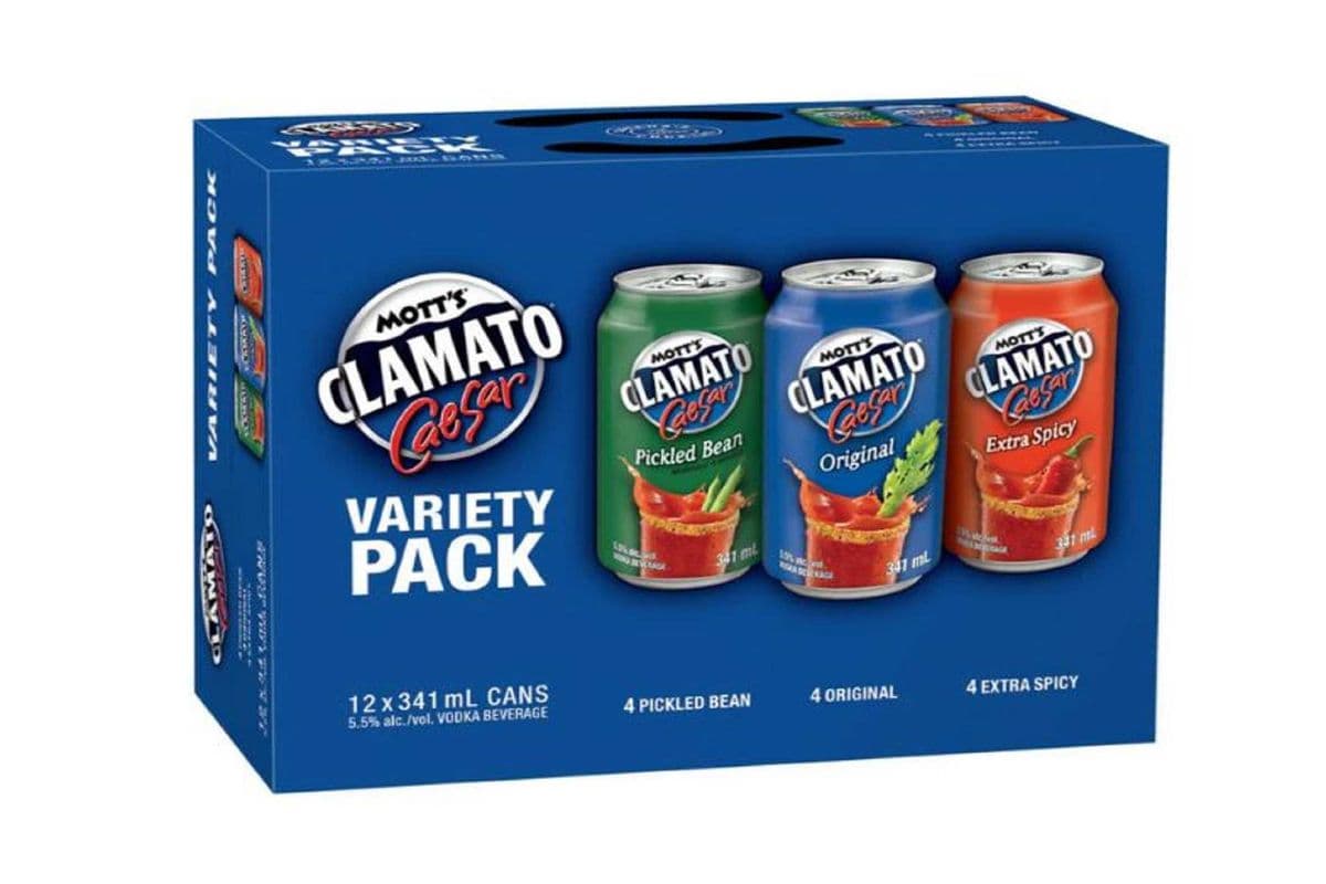 MOTT'S CLAMATO CAESAR VARIRTY PACK (12 x 341 ML)