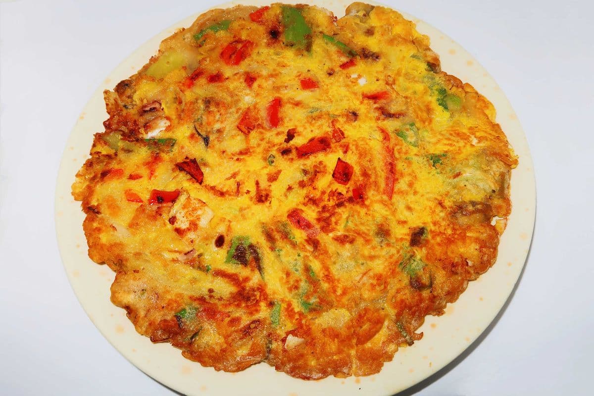 Korean Style Seafood Pancake (해물파전)