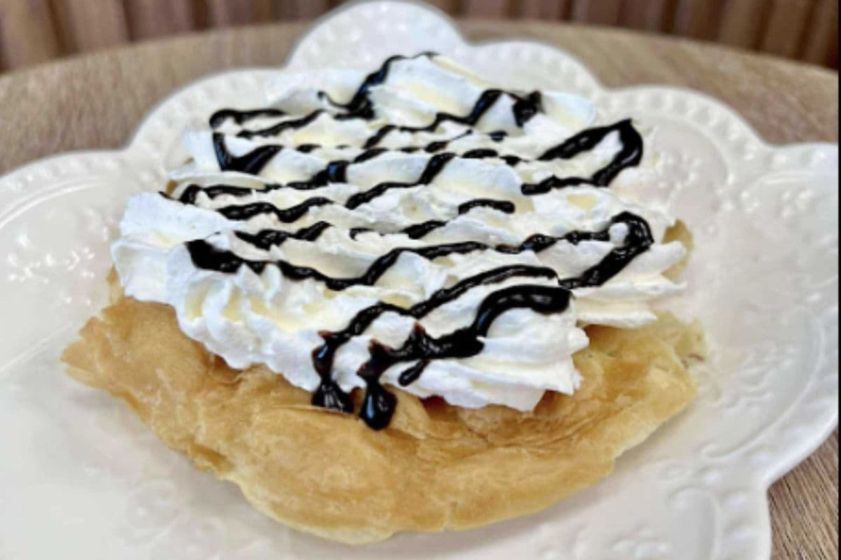 Chocolate Drizzled Croissant