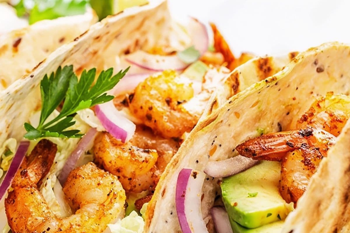 Must try Shrimps Tacos with fries
