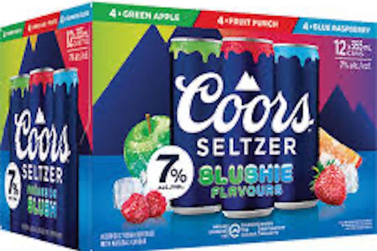 Coors Seltzer 7% Slushy 7% pack, Assorted (12 x 355 ml)