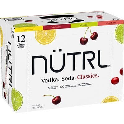 Nutrl Vodka Vodka Mixed Pack, 12 x 355 ml