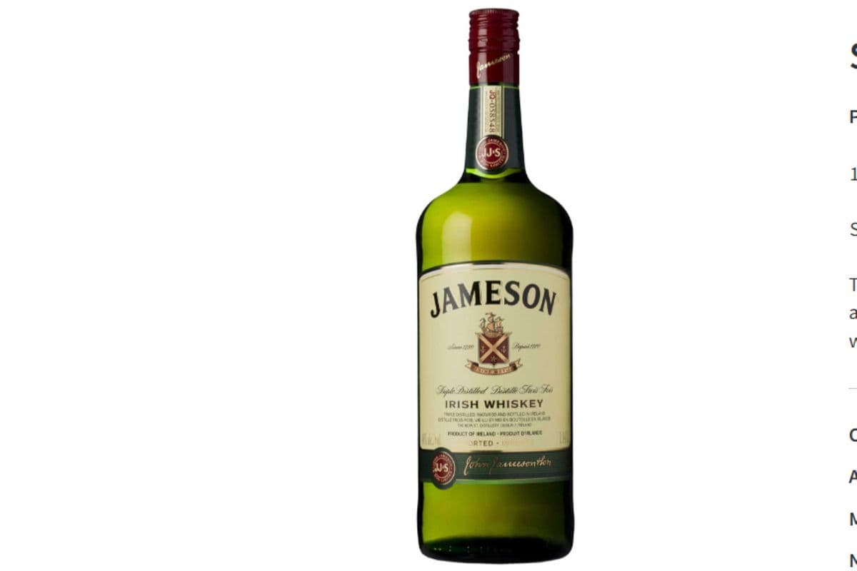 JAMESON IRISH WHISKY 1.14L (1 x 1.14L)