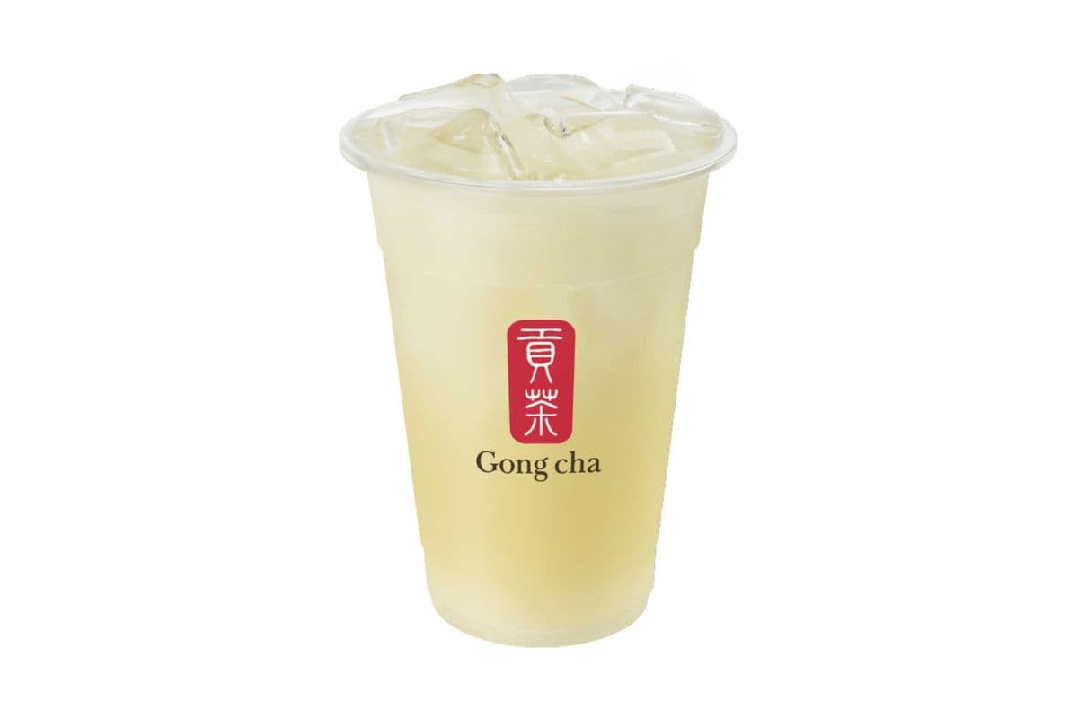 Peach Yogurt Drink with Coconut Jelly
