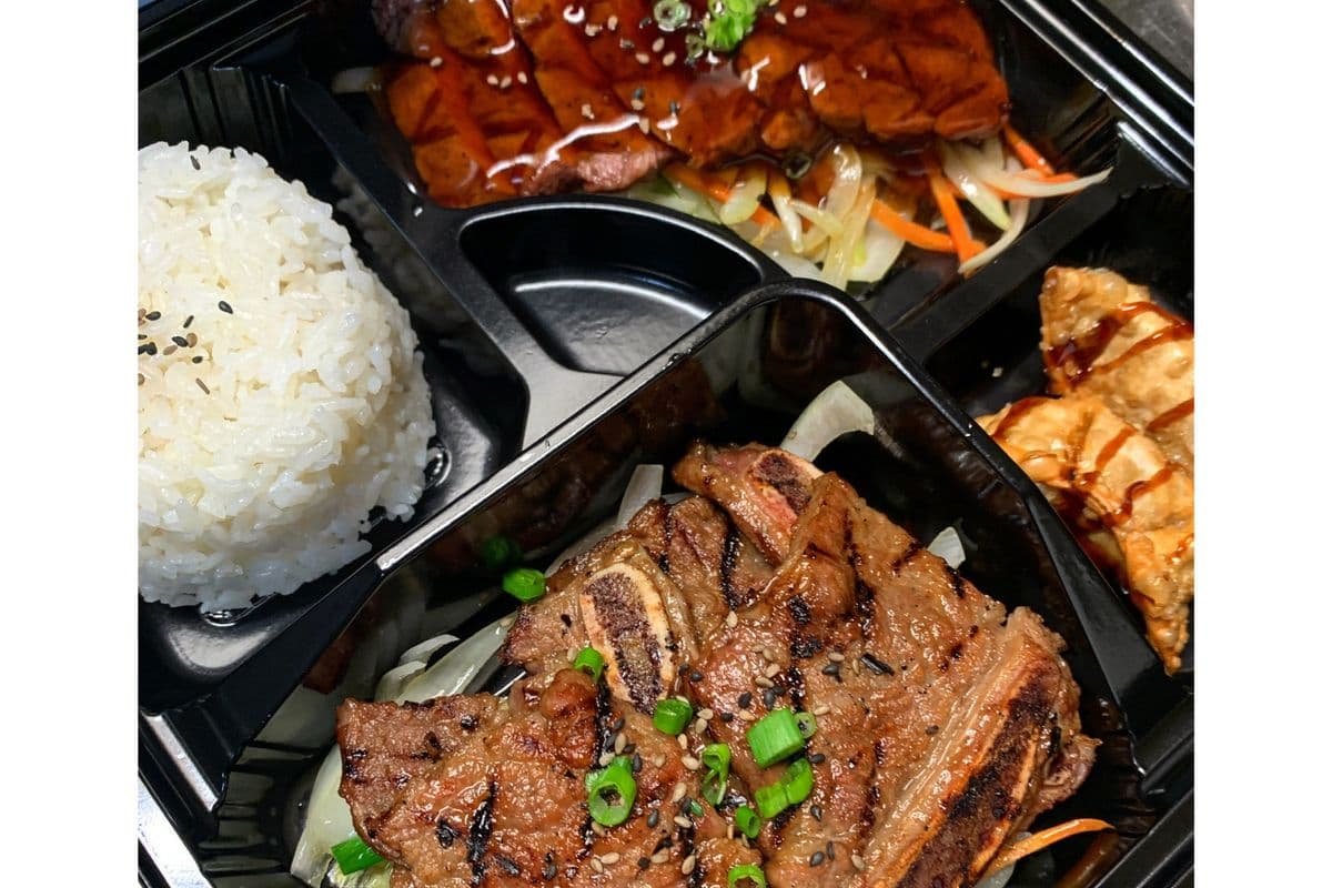 La Galbi (6 pcs) and Beef Teriyaki