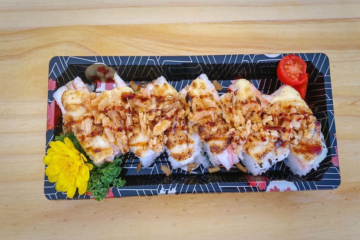 Aburi Shrimp Pressed Sushi (6 pcs)